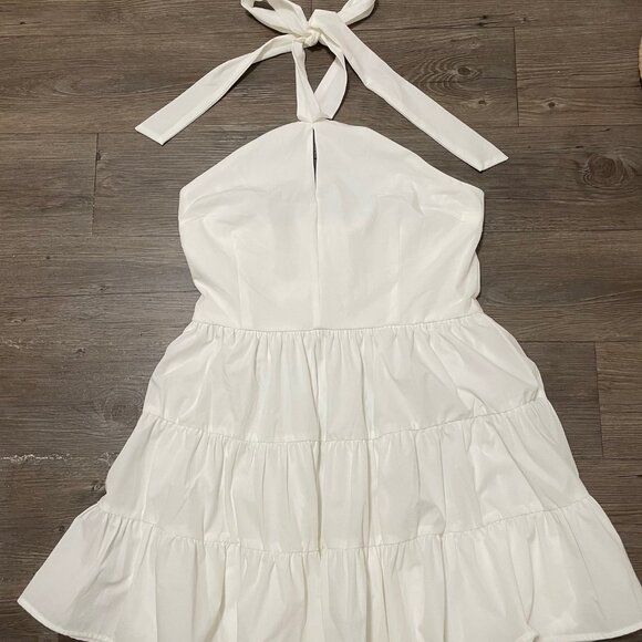 NWT TCEC- White Mini Dress- L - Picture 3 of 5